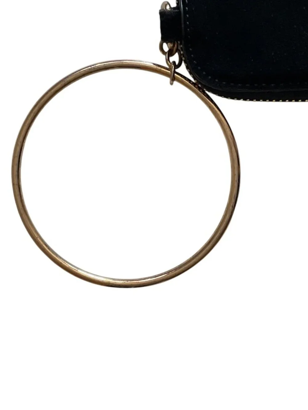 Zara Black Suede Clutch Wristlet Minimalist Clutch
